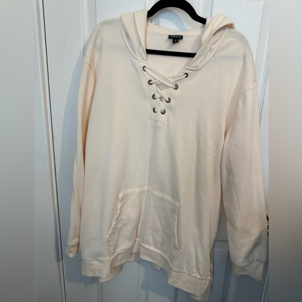 Torrid side split tunic length hoodie